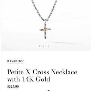 David Yurman X Collection petite cross necklace